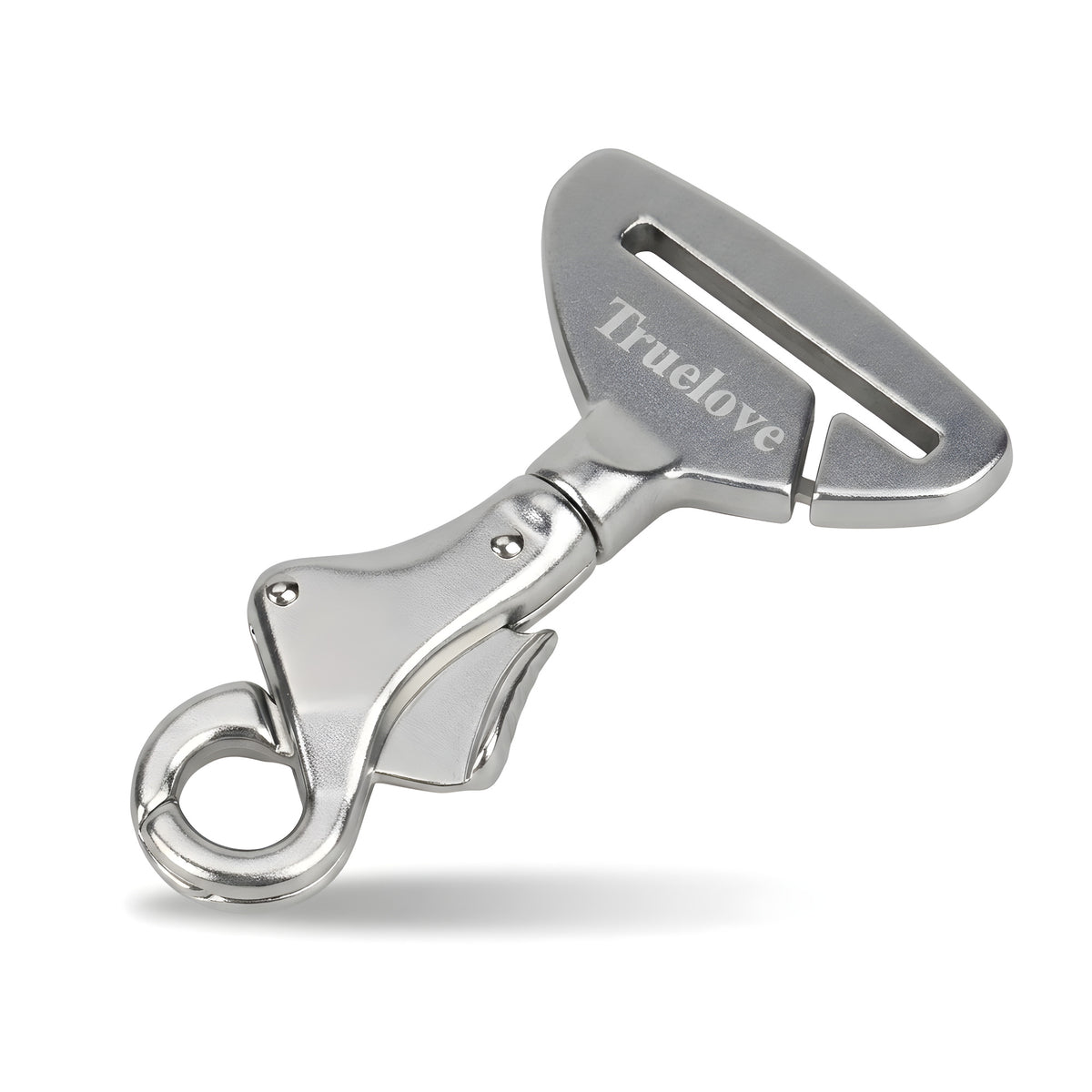 Attache ceinture de voiture pour harnais de chien, aluminium - Argent