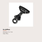 Attache ceinture de voiture pour harnais de chien, aluminium, dimensions et charge maximale
