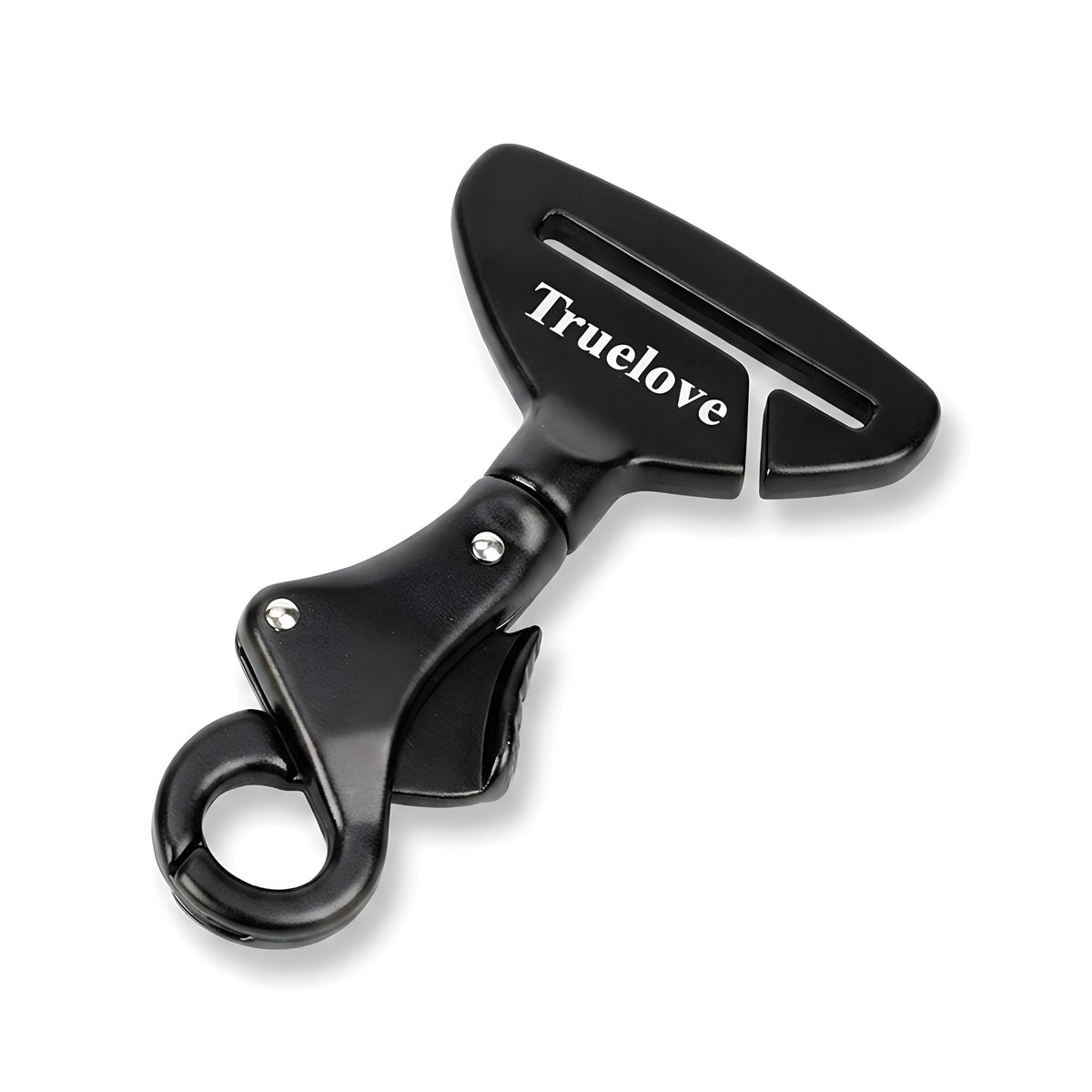 Attache ceinture de voiture pour harnais de chien, aluminium - Noir