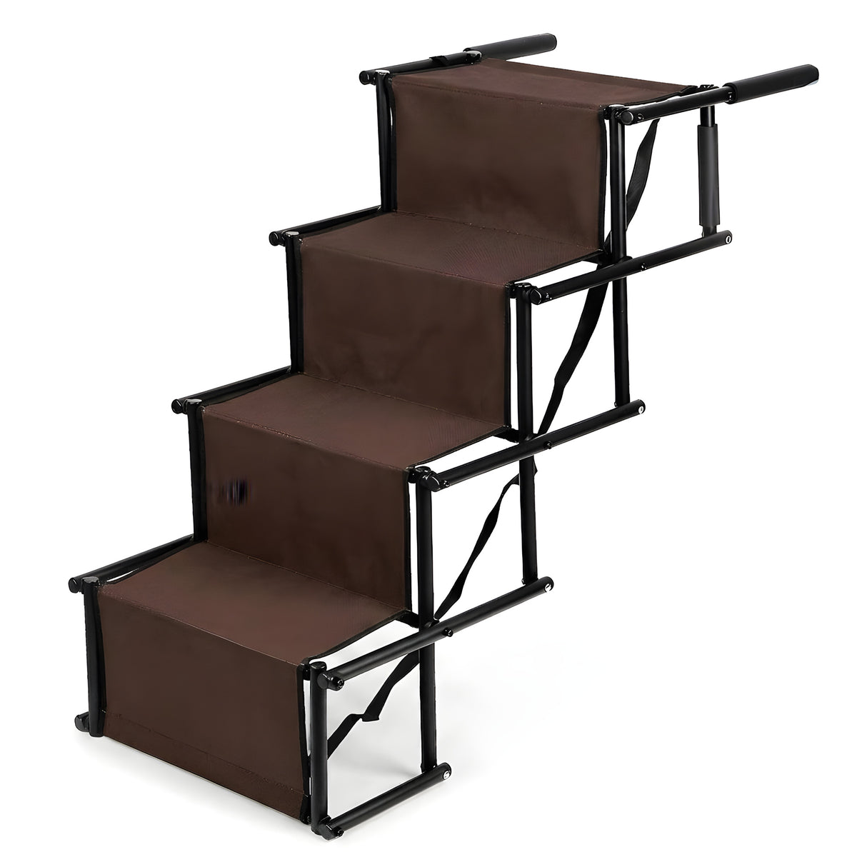 Escalier pour chien pliable, voiture et lit, jusqu'à 75 kg - Brun foncé