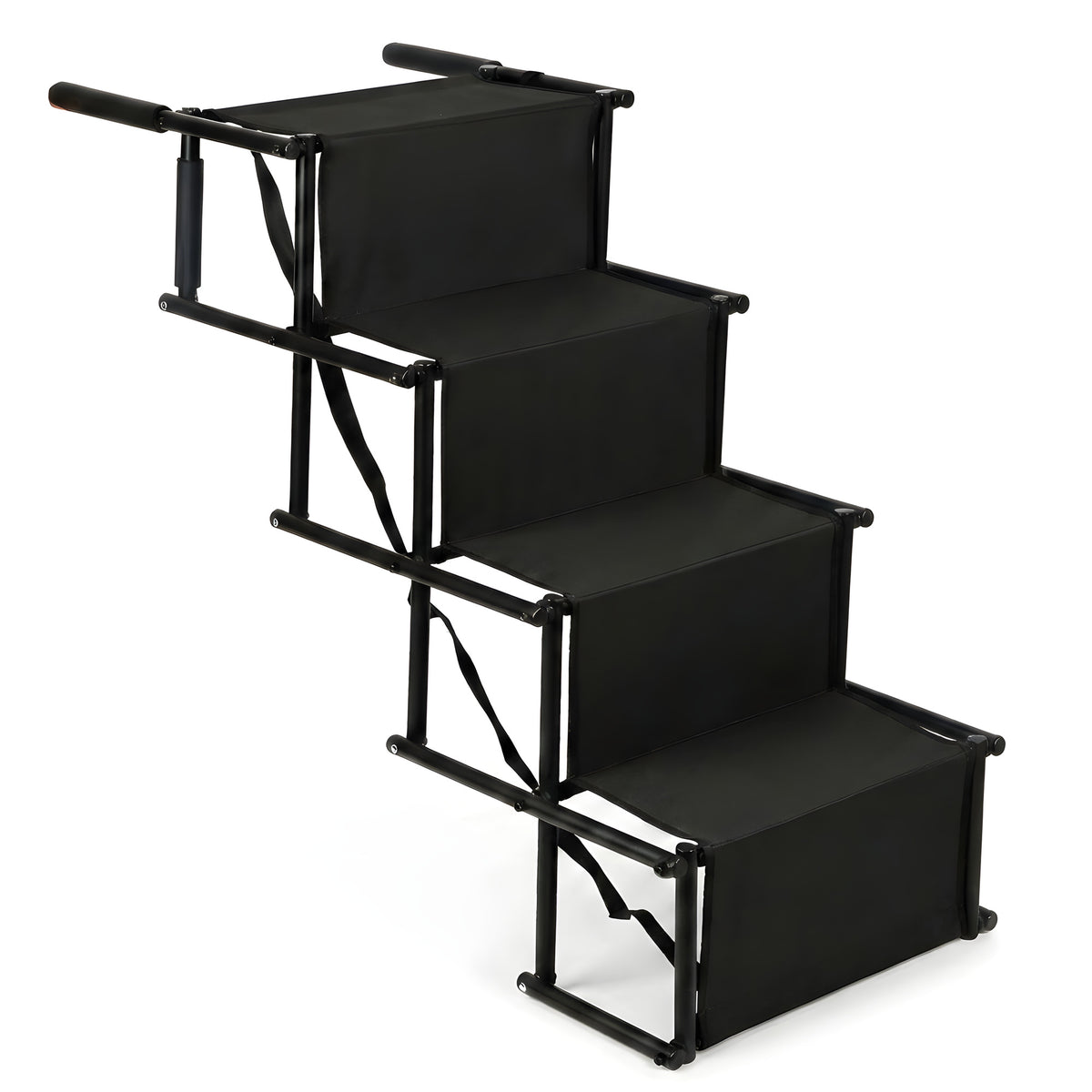 Escalier pour chien pliable, voiture et lit, jusqu'à 75 kg - Noir