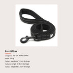 Laisse pour chien avec poignée rembourrée, 110 cm, dimensions et charge maximale