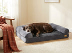 Panier orthopédique pour chien avec bourrelets, 80 × 60 cm, en situation