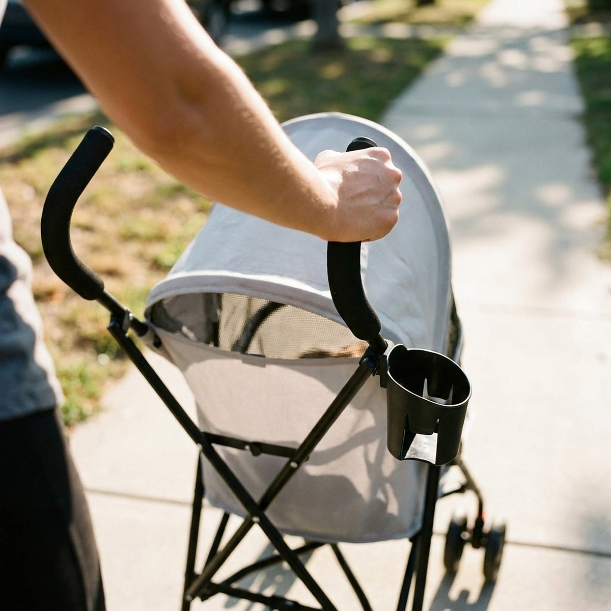 Poussette canne pour chien, légère et pliable, gros plan