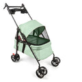 Poussette pour petit chien 2 en 1, panier amovible - Vert