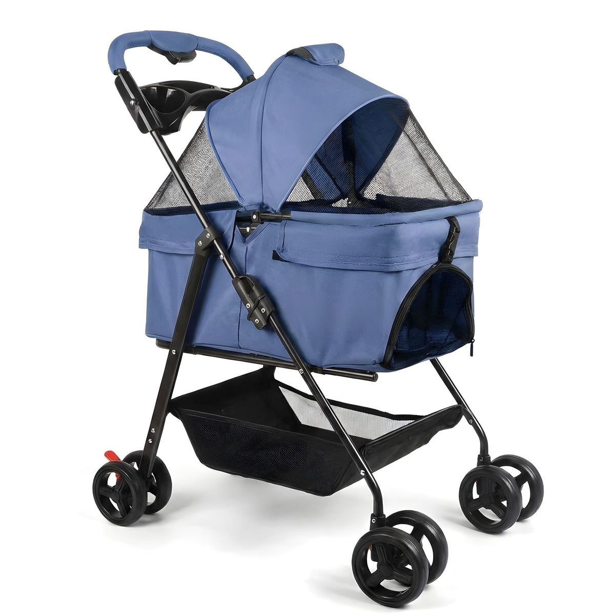 Poussette pour chien pliable grand confort - Bleu