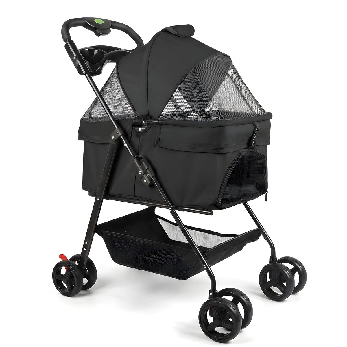 Poussette pour chien pliable grand confort - Noir