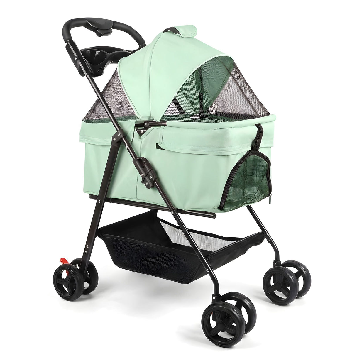 Poussette pour chien pliable grand confort - Vert