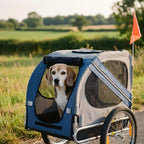 Remorque vélo pour chien 2 en 1, jusqu'à 25 kg, en situation